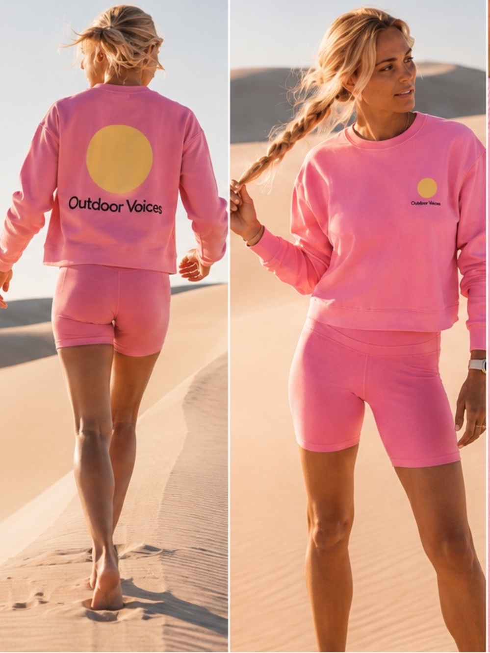 Outdoor Voices Circle Logo Cropped Crewneck